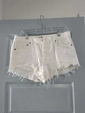 Free People White Festival Shorts